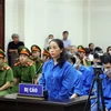 Bị cáo Vũ Liên Oanh, Cựu Giám đốc Sở Giáo dục và Đào tạo Quảng Ninh tại phiên tòa. (Ảnh: Đức Hiếu/TTXVN)