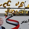 Hình ảnh Tổng thống Ai Cập Abdel Fattah El-Sisi được in trên áp phích vận động tranh cử ở thành phố Giza, ngày 2/10. (Ảnh: AFP/TTXVN)