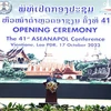 Phó Thủ tướng Chính phủ, Bộ trưởng Bộ Công an Lào, Đại tướng Vilay Lakhamphong phát biểu khai mạc Hội nghị. (Ảnh: Phạm Kiên/TTXVN)
