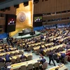 Toàn cảnh phiên họp đặc biệt khẩn cấp của Đại Hội đồng Liên hợp quốc về cuộc xung đột Hamas-Israel tại New York, Mỹ ngày 26/10. (Ảnh: THX/TTXVN)