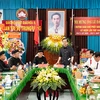 Bí thư Tỉnh ủy An Giang Lê Hồng Quang phát biểu chúc mừng Ban Trị sự Trung ương Giáo hội Phật giáo Hòa Hảo. (Nguồn: Báo An Giang)