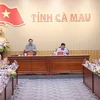 Thủ tướng Phạm Minh Chính làm việc với Ban Thường vụ Tỉnh ủy Cà Mau. (Ảnh: Dương Giang/TTXVN)