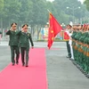 Đại tướng Phan Văn Giang, Bộ trưởng Bộ Quốc phòng duyệt đội danh dự Bộ Tư lệnh Quân đoàn 12. (Ảnh: TTXVN phát)