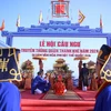 Nghi lễ chính của Lễ hội Cầu ngư truyền thống quận Thanh Khê, thành phố Đà Nẵng. (Ảnh: Trần Lê Lâm/TTXVN)
