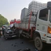 Hiện trường một vụ tai nạn giao thông ở Hà Nam. (Ảnh minh họa: Công an tỉnh Hà Nam)