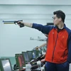 Phạm Quang Huy nỗ lực tập luyện để chuẩn bị cho các giải đấu và quyết tâm giành thêm suất dự Olympic Paris 2024. (Ảnh: Minh Quyết/TTXVN)