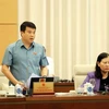 Chủ tịch Hội đồng Dân tộc của Quốc hội Y Thanh Hà Niê KĐăm phát biểu. (Ảnh: An Đăng/TTXVN)