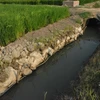 Tuyến kênh N2-10 tại xã Buôn Triết, huyện Lắk không được thi công bằng tấm lát bêtông nhưng bị nghiệm thu khống để thanh toán. (Ảnh: Tuấn Anh/TTXVN)