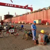 Công nhân Tập đoàn Đóng tàu Nhà nước Trung Quốc. (Nguồn: Bloomberg)