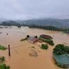Ngập lụt diện rộng tại nhiều nơi ở Hà Giang. (Ảnh: Đức Thọ/TTXVN)
