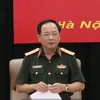 Thượng tướng Trịnh Văn Quyết phát biểu chỉ đạo tại phiên họp. (Ảnh: Hồng Pha/TTXVN phát)