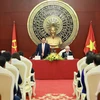 Thủ tướng Phạm Minh Chính phát biểu khi đến thăm cán bộ, nhân viên Đại sứ quán Việt Nam tại Trung Quốc. (Ảnh: Dương Giang/TTXVN)