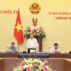 Chủ tịch Quốc hội Trần Thanh Mẫn phát biểu bế mạc phiên họp. (Ảnh: An Đăng/TTXVN)