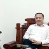 Ông Hoàng Anh Trung, Bí thư Đảng ủy Khối các cơ quan tỉnh Thái Nguyên nêu quan điểm về Quy định 144. (Ảnh: Thu Hằng/TTXVN)