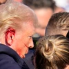 Ông Donald Trump bị thương ở vùng tai phải. (Nguồn: AP)