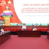 Chủ tịch Quốc hội Trần Thanh Mẫn phát biểu chỉ đạo tại buổi làm việc với Thành ủy Hải Phòng. (Ảnh: Văn Điệp/TTXVN)