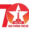 Mẫu biểu trưng kỷ niệm 70 năm Ngày Giải phóng Thủ đô Hà Nội.