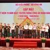 Tổng Bí thư, Chủ tịch nước Tô Lâm cùng các lãnh đạo Đảng, Nhà nước dự gặp mặt nhân Kỷ niệm 79 năm Ngày truyền thống Công an nhân dân. (Ảnh: Trí Dũng/TTXVN)