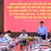 Đoàn kiểm tra số 1348 của Bộ Chính trị làm việc với Ban Cán sự Đảng Bộ Nông nghiệp và Phát triển nông thôn về công tác lãnh đạo, chỉ đạo, tổ chức thực hiện Nghị quyết Đại hội XIII của Đảng. (Nguồn: Thanh tra)