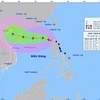 Hướng di chuyển của bão số 3. (Ảnh: TTXVN phát)