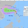 Hướng di chuyển của bão số 3. (Ảnh: TTXVN phát)