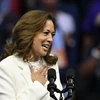 Phó Tổng thống Mỹ Kamala Harris tại chiến dịch vận động tranh cử ở Savannah GA, Mỹ. (Ảnh: AA/TTXVN)