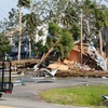 Cây cối và công trình bị tàn phá ở Steinhatchee, bang Florida. (Nguồn: USA Today)