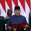 Lễ nhậm chức Tổng thống Indonesia của ông Prabowo. (Ảnh: TTXVN phát)