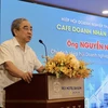 Ông Nguyễn Ngọc Hòa, Chủ tịch Hiệp hội Doanh nghiệp Thành phố Hồ Chí Minh phát biểu tại toạ đàm. (Ảnh: Xuân Anh/TTXVN)