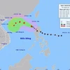 Đường đi của bão số 8 lúc 10h ngày 12/11. (Ảnh: TTXVN phát)