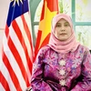 Bà Cik Aida Safura Niza Othman, Phó Đại sứ Malaysia tại Hà Nội trả lời phỏng vấn báo chí về ý nghĩa và triển vọng của chuyến thăm. (Ảnh: Việt Đức/TTXVN)