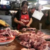 Các sản phẩm thịt lợn duy trì mức giá ổn định so với đợt lễ Rằm tháng Giêng. (Ảnh: Việt Anh/Vietnam+)