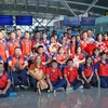 53 thành viên của Đoàn Hà Nội lên đường tham dự Đại hội Thể thao Người Khuyết tật Đông Nam Á ASEAN Para Games 12. (Ảnh: Việt Anh/Vietnam+)
