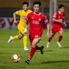 Tiền vệ Nguyễn Hoàng Đức (Viettel) được kỳ vọng sẽ tỏa sáng trong trận derby Thủ đô với Câu lạc bộ Hà Nội. (Ảnh: Hoài Nam/Vietnam+)