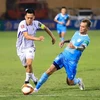 Văn Quyết và các đồng đội giành 3 điểm quan trọng trước Thép Xanh Nam Định để tiếp tục 'hâm nóng' cuộc đua vô địch V-League 2023. (Ảnh: Việt Anh/Vietnam+)