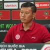 Huấn luyện viên Thạch Bảo Khanh khẳng định Câu lạc bộ Viettel luôn hướng đến mục tiêu Top 3 trước khi nghĩ đến chức vô địch. (Ảnh: Việt Anh/Vietnam+)