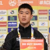 Trung vệ Đỗ Duy Mạnh cho biết Câu lạc bộ Hà Nội FC đã có sự chuẩn bị chu đáo để hướng đến một kết quả có lợi. (Ảnh: PV/Vietnam+)