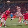 Câu lạc bộ Hải Phòng (áo đỏ) sẽ tiếp đón Đương kim vô địch Công an Hà Nội tại Vòng 4 V-League 2023/24. (Ảnh: Việt Anh/Vietnam+)