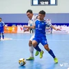 Sahako FC (áo xanh) là một trong 8 đội bóng tranh tài tại Giải Futsal HDBank Vô địch Quốc gia 2024. (Ảnh: VFF)