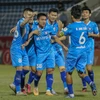 Câu lạc bộ đang chơi tại Giải hạng Nhất là SHB Đà Nẵng giành chiến thắng 1-0 trước Sông Lam Nghệ An để tiến vào Tứ kết Cúp Quốc gia 2023/24. (Ảnh: SHBDN)