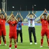 Với tinh thần lên cao sau chiến thắng trước Philippines, thầy trò huấn luyện viên Kim Sang-sik sẵn sàng gây bất ngờ trước đối thủ mạnh Iraq. (Ảnh: Hoài Nam/Vietnam+)
