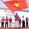 Cục trưởng Cục Thể dục Thể thao Đặng Hà Việt (giữa) đảm nhận vai trò Trưởng đoàn của Đoàn Thể thao Việt Nam tham dự Olympic Paris 2024. (Ảnh: Cục TDTT)