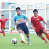 U21 LPBank Hoàng Anh Gia Lai (áo xanh) lên ngôi vô địch ở Giải U21 Quốc gia năm 2024. (Ảnh: PV/Vietnam+)