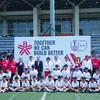 Chương trình huấn luyện bóng đá (Football Clinic) dành cho các cầu thủ trẻ là sự kiện mở màn cho Trophy Tour ASEAN Cup 2024 tại Hà Nội. (Ảnh: Việt Anh/Vietnam+)