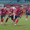 Công an Hà Nội vươn lên dẫn đầu bảng xếp hạng V-League 2024-2025 sau chiến thắng 3-0 trước SHB Đà Nẵng. (Ảnh: Việt Anh/Vietnam+)