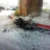 Hà Nội: Xe Attila bất ngờ bốc cháy đối diện bến xe Mỹ Đình