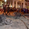 Hiện trường vụ nổ bom tại thủ đô Bangkok ngày 17/8 vừa qua (Nguồn: AFP/TTXVN)