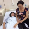 Nạn nhân Ngọc vẫn phải điều trị tại bệnh viện đa khoa Đức Giang (Ảnh: PV/Vietnam+) 