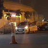 Hiện trường vụ tài xế taxi bị sát hại đêm 24 Tết (Ảnh: PV/Vietnam+) 