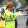 Để phục vụ cho Hội nghị Thượng đỉnh Hoa Kỳ-Triều Tiên lần thứ hai, Công an thành phố Hà Nội đã đưa ra phương án phân luồng giao thông (Ảnh: TTXVN) 